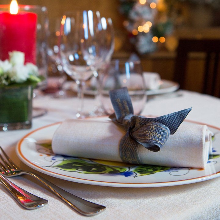 Sala del Ristorante 13 Giugno allestita per un evento